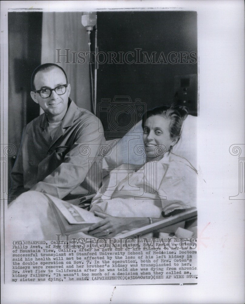 1966 Press Photo Marie Coton Kidney Transplant Avet - Historic Images