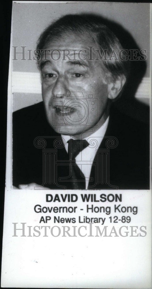 1990 Press Photo David Wilson Governor-Hong Kong - Historic Images