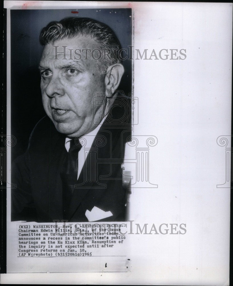 1966 Press Photo edwin willis politician attorney - Historic Images