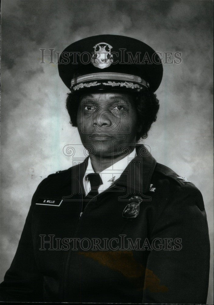 1987 Press Photo Billie Willis Commander Main Station - Historic Images