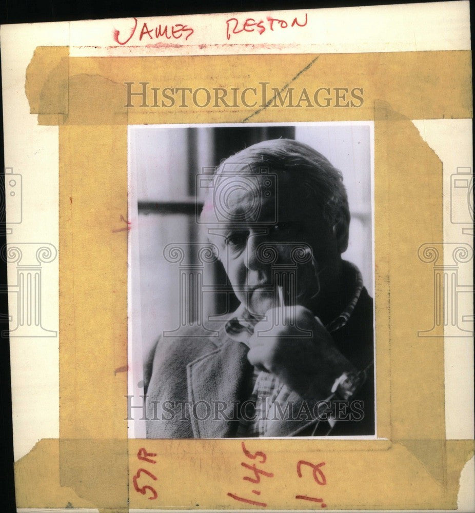Press Photo James Reston Scotty Journalist - Historic Images