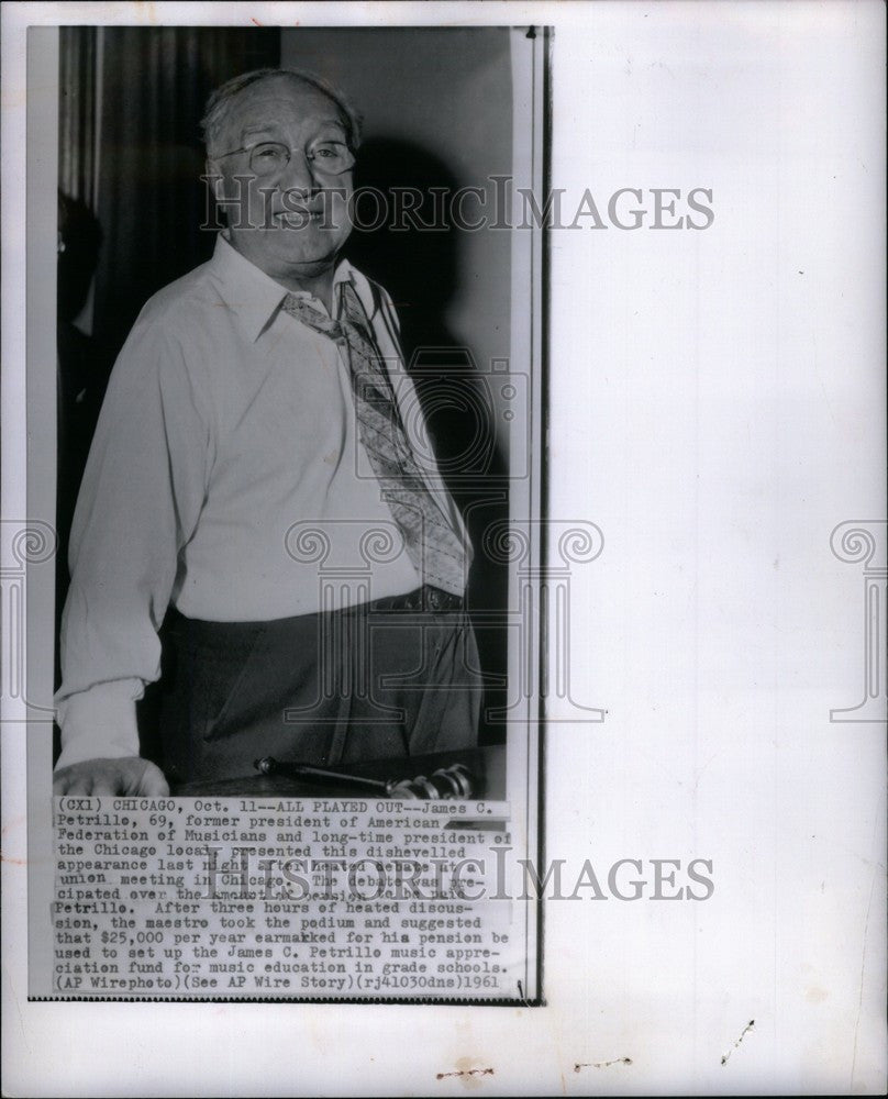 1962 Press Photo James Caesar Petrillo - Historic Images