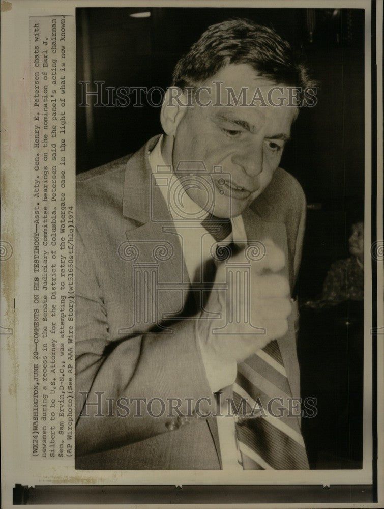 1974 Press Photo Henry E Peterson Senate - Historic Images