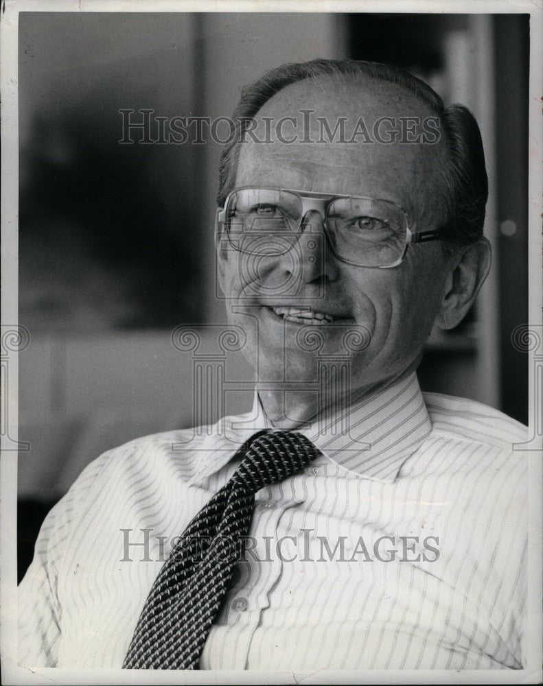 1981 Press Photo Donald E Peterson Ford Chairman - Historic Images