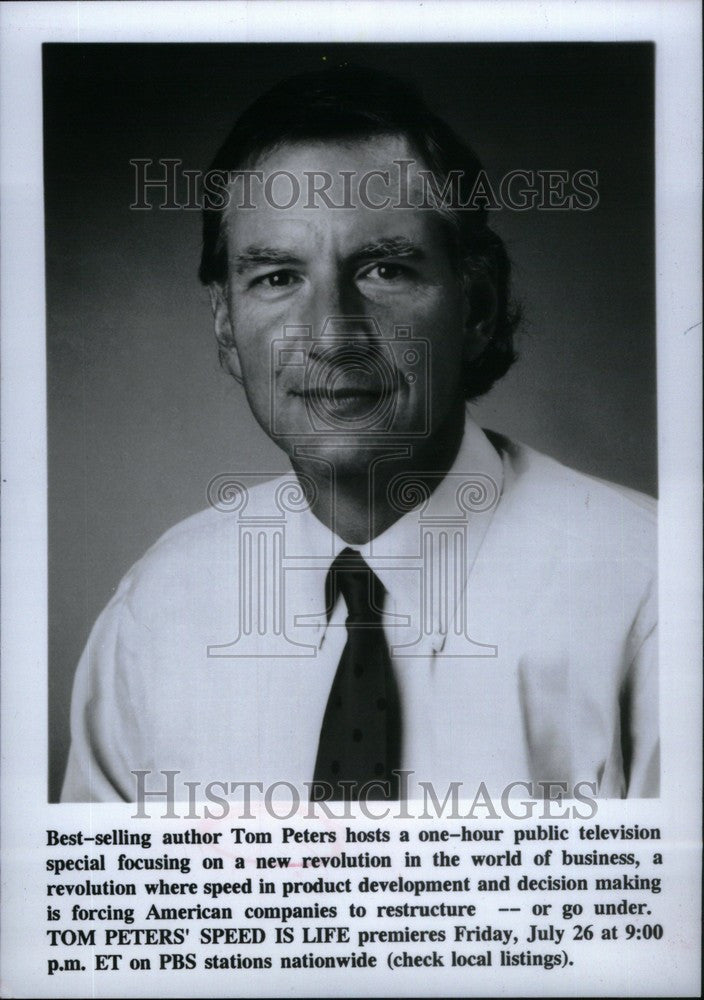 1991 Press Photo Tom Peters American writer - Historic Images