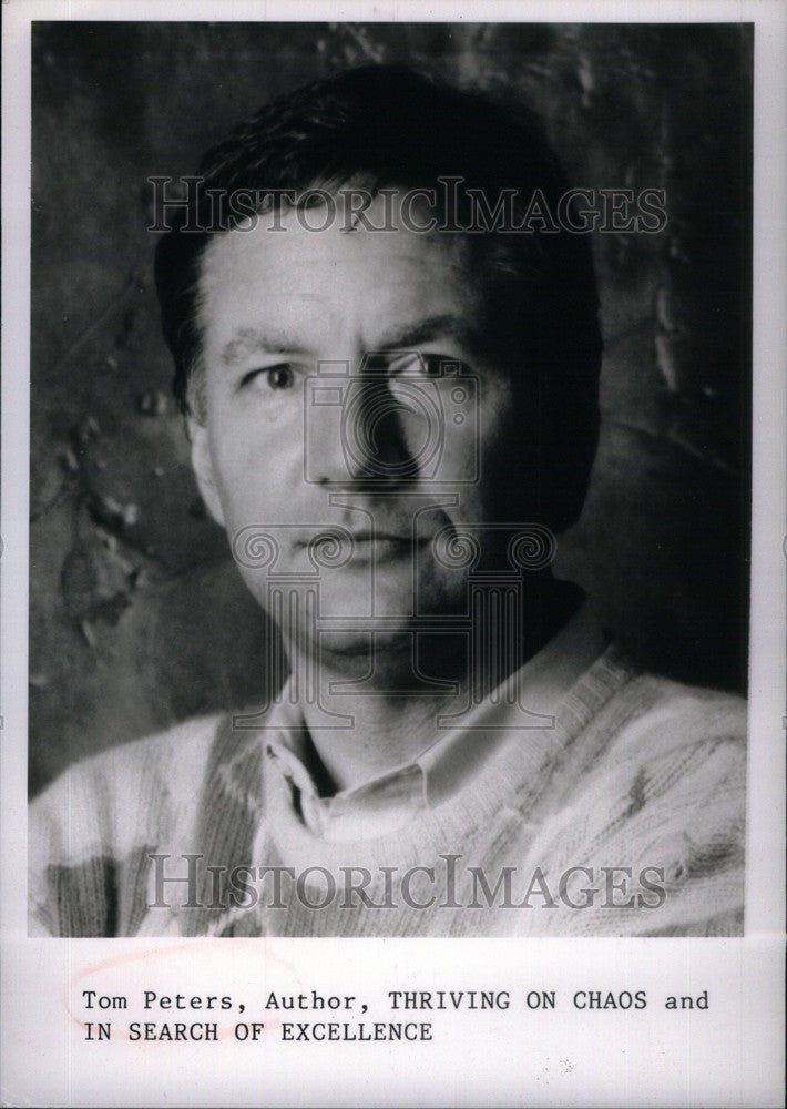 1989 Press Photo Tom Peters American Writer Business - Historic Images