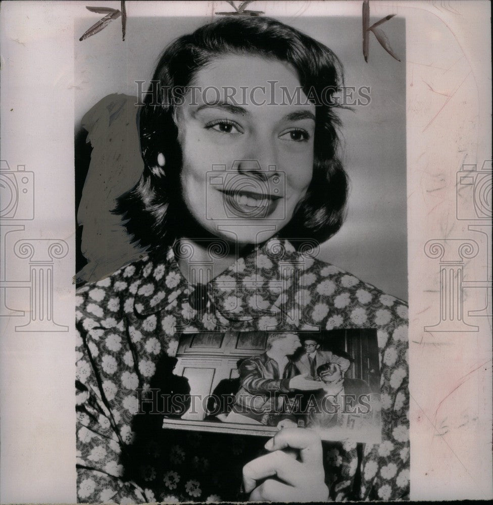 1950 Press Photo Audrey Peters Film Actress Dancer - Historic Images