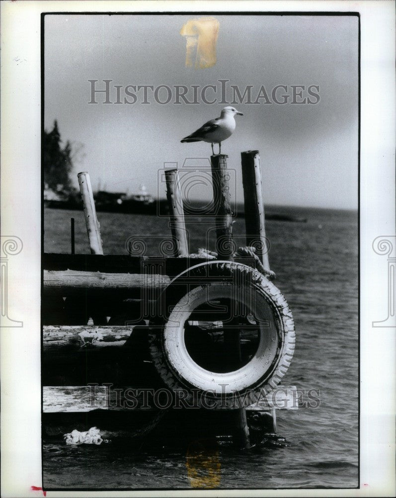 1990 Press Photo GRAND ISLAND Michigan boat ramp - Historic Images