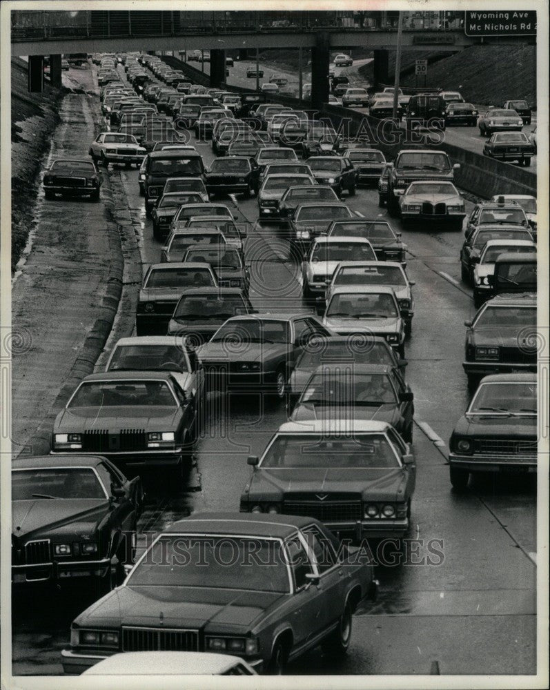 1985 Press Photo Downtown  freeway - Historic Images