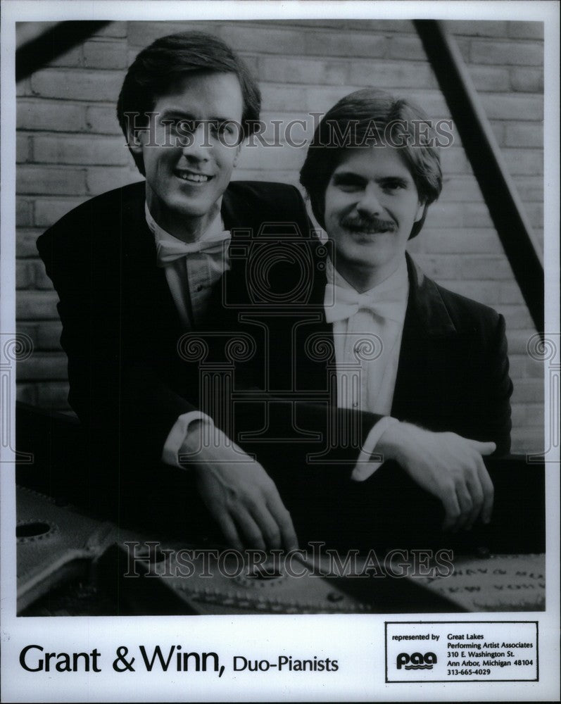 1986 Press Photo Grant &amp; Winn Duo-Pianists - Historic Images