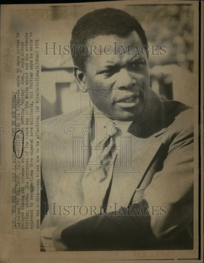 1971 Press Photo sidney poitier oscar winner actor - Historic Images