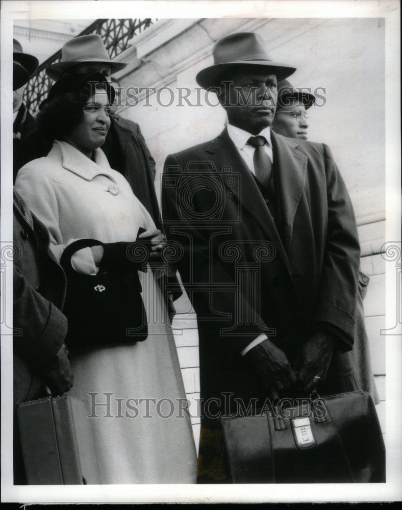 1991 Press Photo Sidney Poitier actor Gloria Foster TV - Historic Images