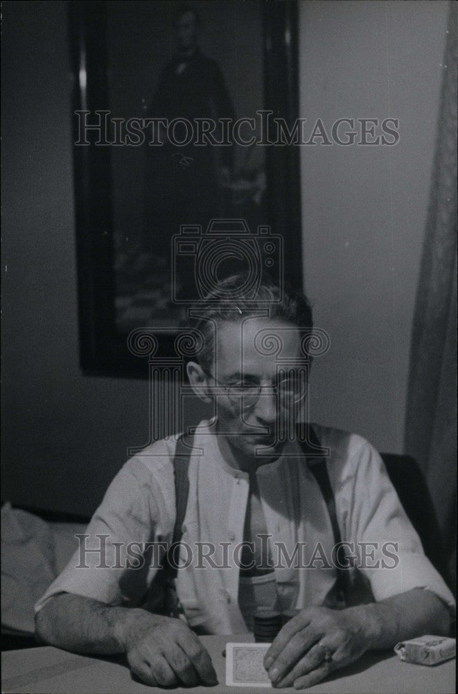 1940 Press Photo Poker Card game - Historic Images