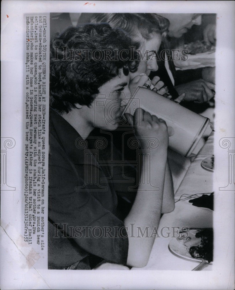 1955 Press Photo Soraya Princess - Historic Images