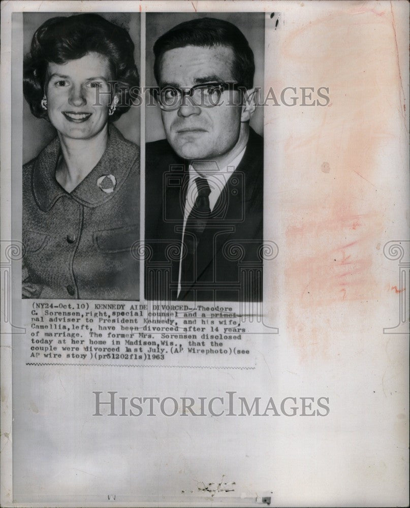 1963 Press Photo Theodore Sorensen political adviser - Historic Images