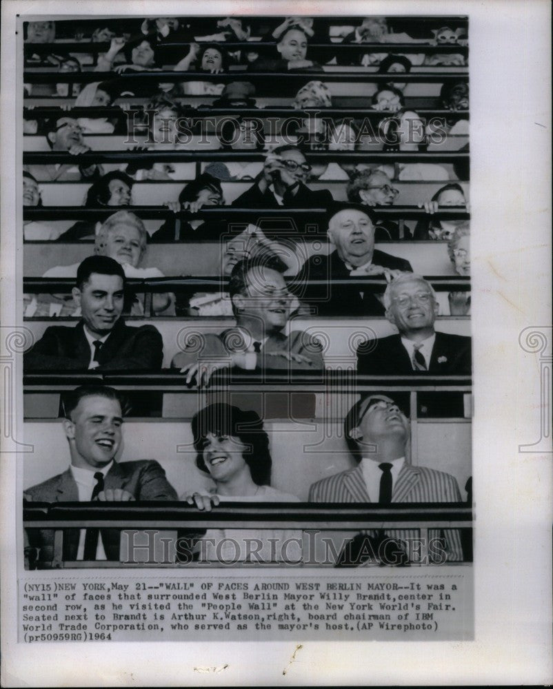 1964 Press Photo berlin mayor willy brandt new york - Historic Images