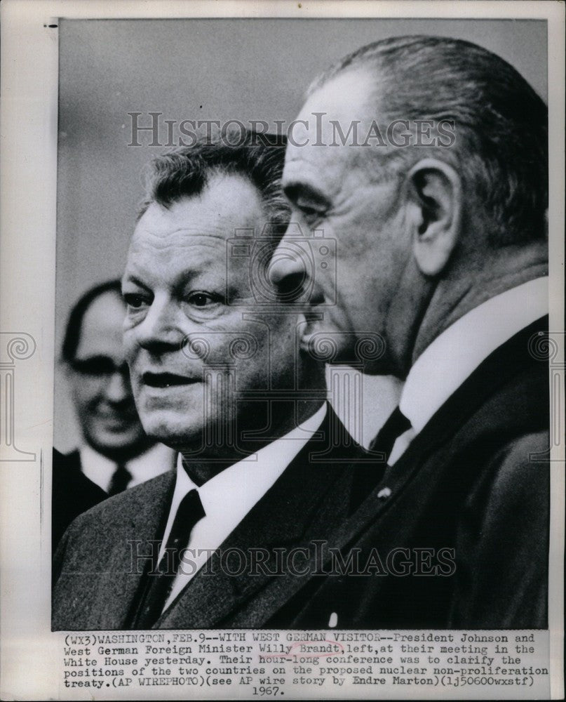 1967 Press Photo Willy Brandt German Politician - Historic Images