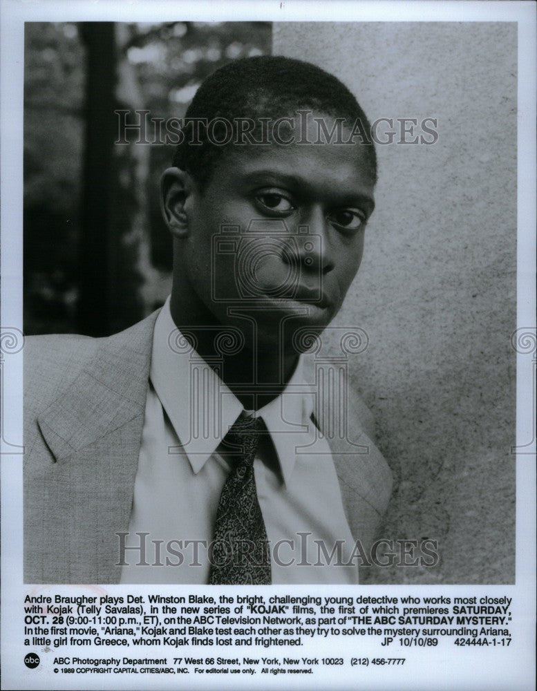 1989 Press Photo Andre Braugher American detective - Historic Images