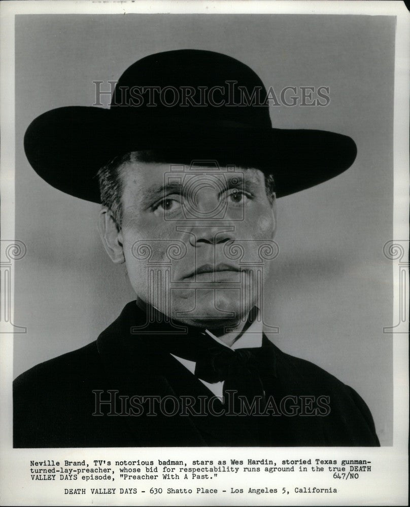 1963 Press Photo Neville Brand Actor Preacher With Past - Historic Images