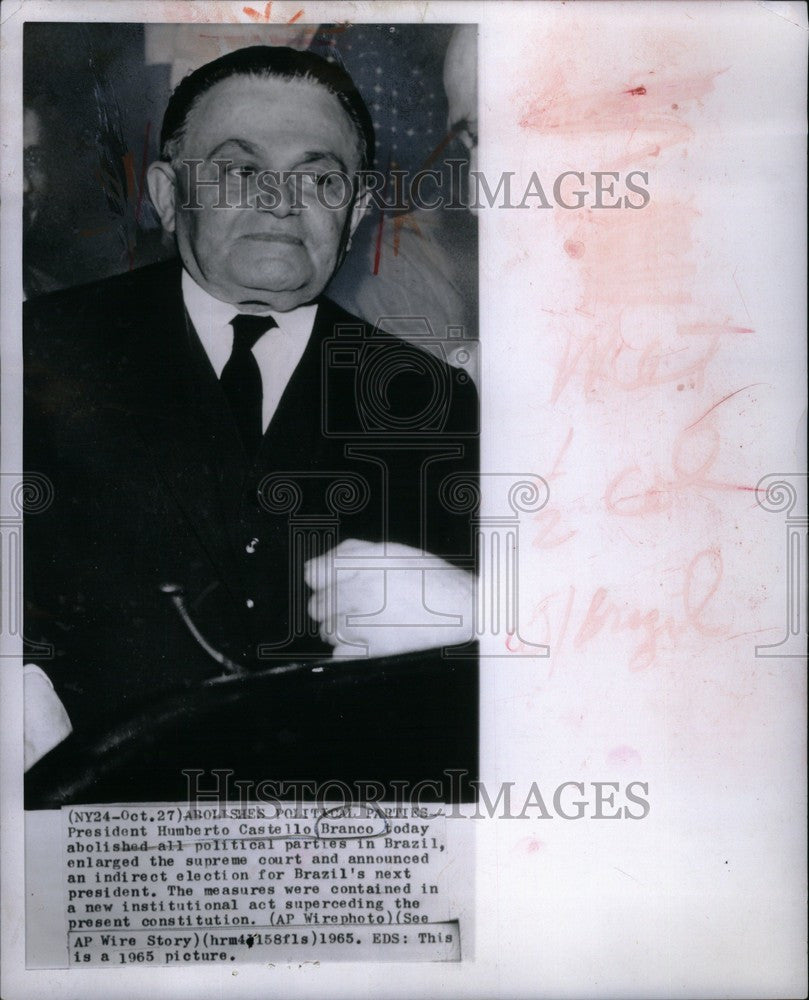 1967 Press Photo Humberto Castello Branco - Historic Images