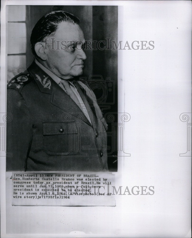 1964 Press Photo marshall branco politician brazilian - Historic Images