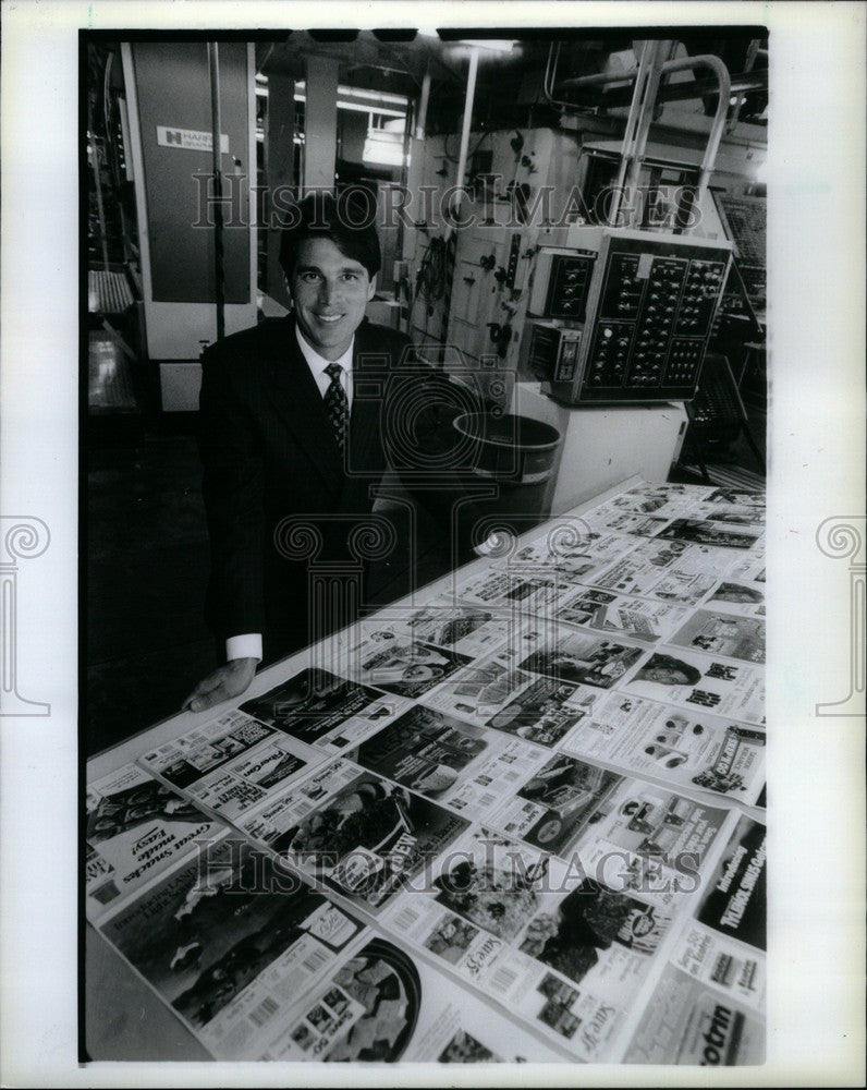 1990 Press Photo David Brandon CEO of Valassis inserts - Historic Images