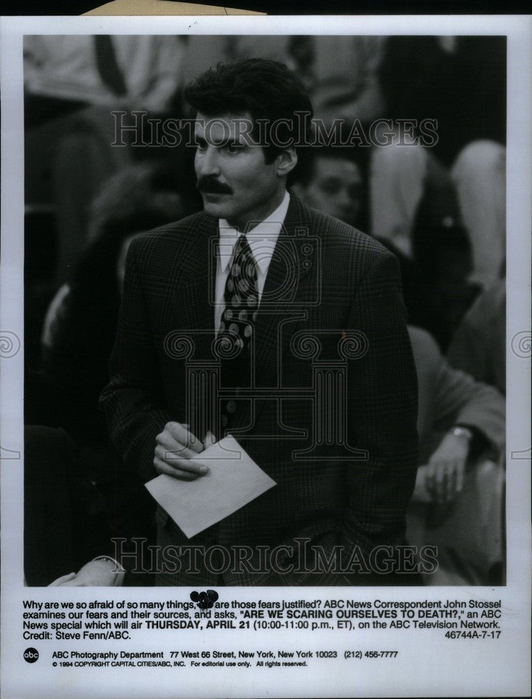 1994 Press Photo John F. Stossel consumer reporter - Historic Images