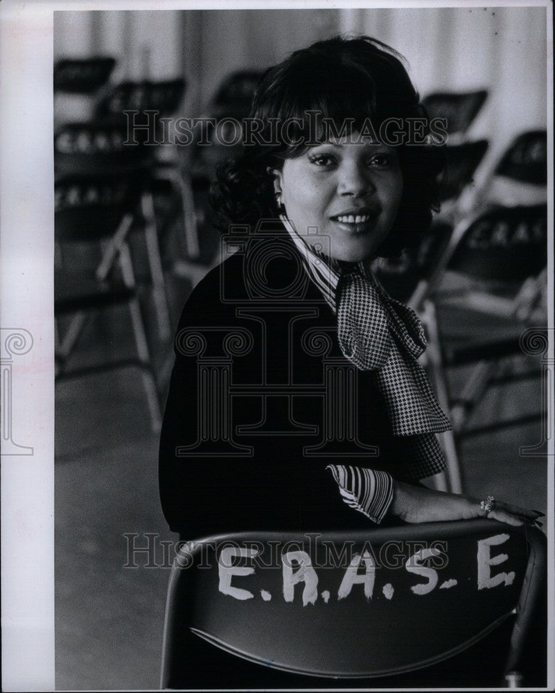 1977 Press Photo Bernadette Story E.R.A.S.E. founder - Historic Images