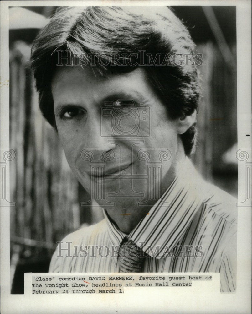 1981 Press Photo David Brenner Class Comedian - Historic Images