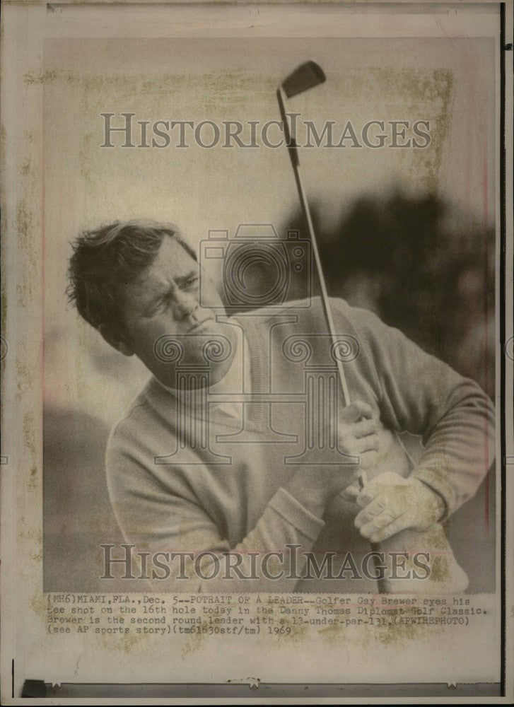 1969 Press Photo Gay Brewer Danny Thomas Golf - Historic Images