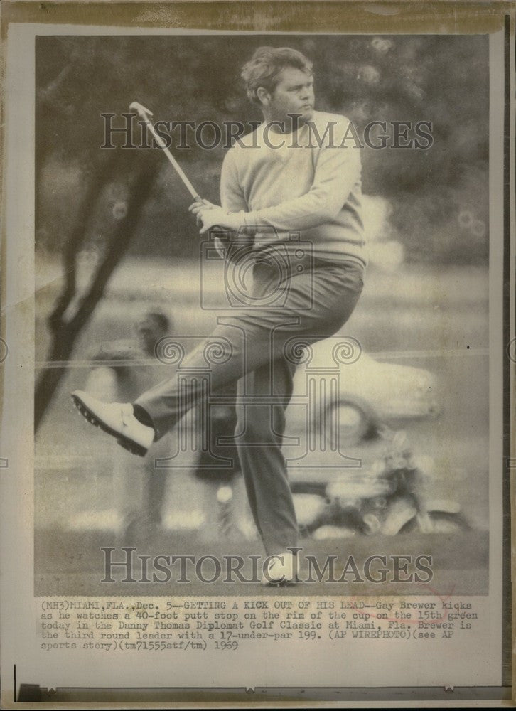 1969 Press Photo Gay Brewer America golfer - Historic Images