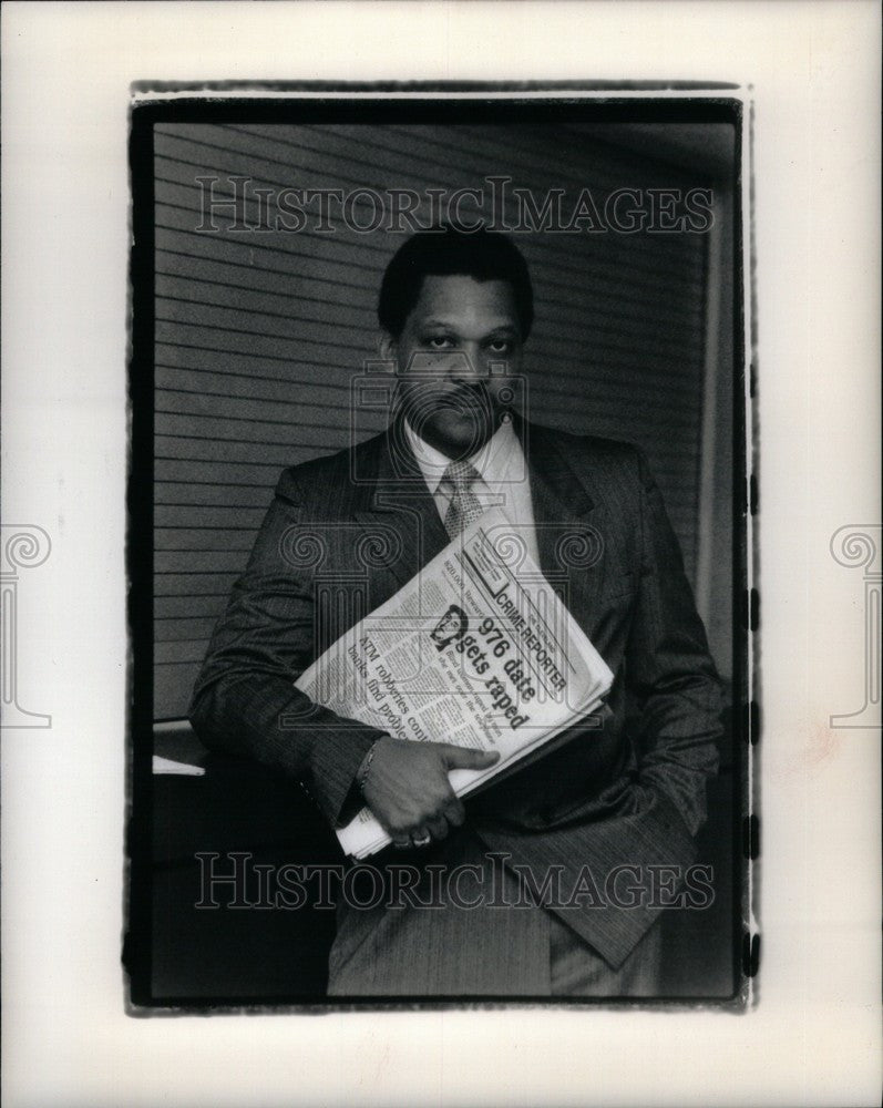 1989 Press Photo Eric Brewer Cleveland Crime Reporter - Historic Images