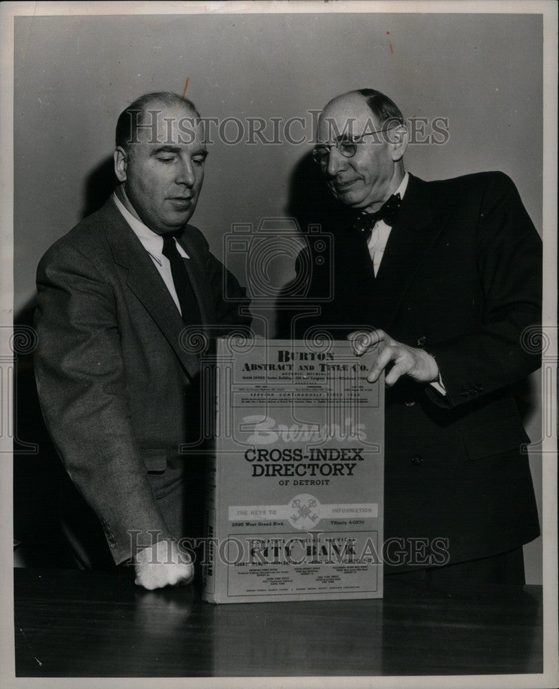 1953 Press Photo Walter Bresser Cross Index Directory - Historic Images