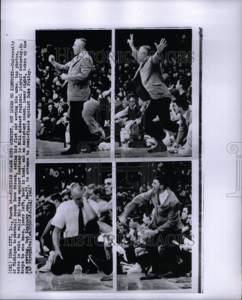 1966 Press Photo Michigan Dave Strack  Coach - Historic Images