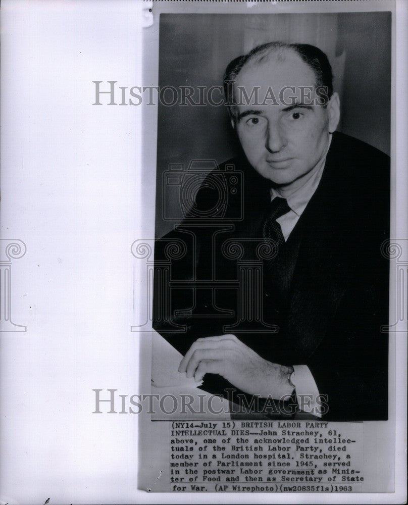 1963 Press Photo john strachey labour politician - Historic Images