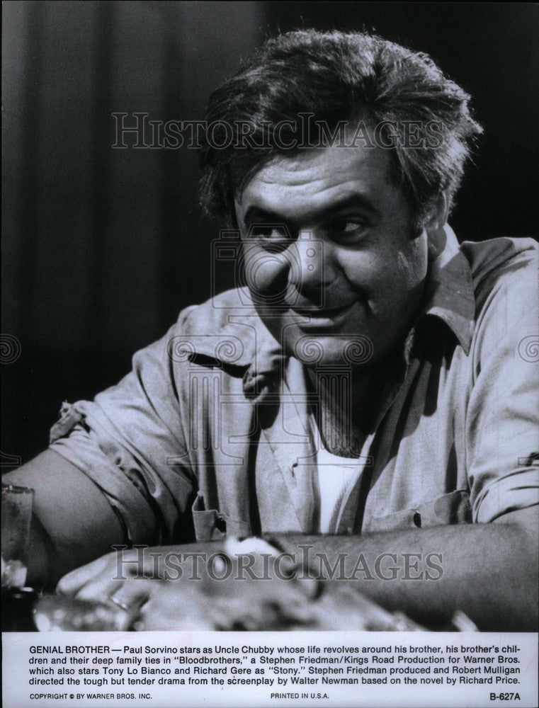 1978 Press Photo BloodBrothers Paul Sorvino Uncle Chuby - Historic Images