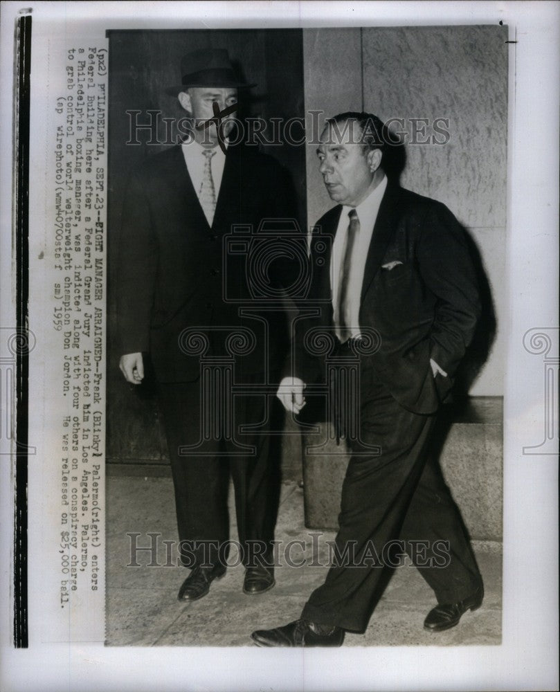 1959 Press Photo Frank palermo Don Jordan welterweight - Historic Images