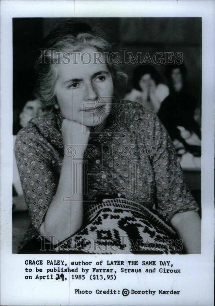 1985 Press Photo Grace Paley Author - Historic Images