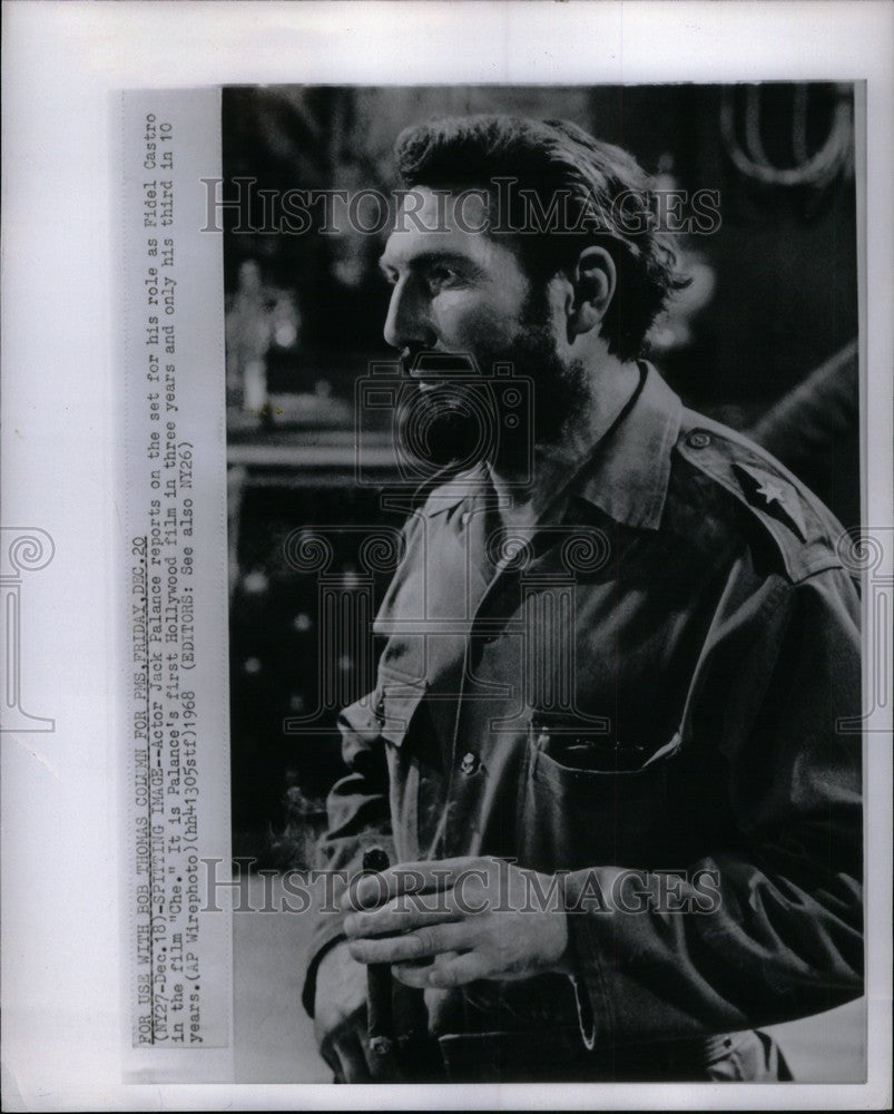 1968 Press Photo Jack Palance Che Fidel Castro Movie - Historic Images