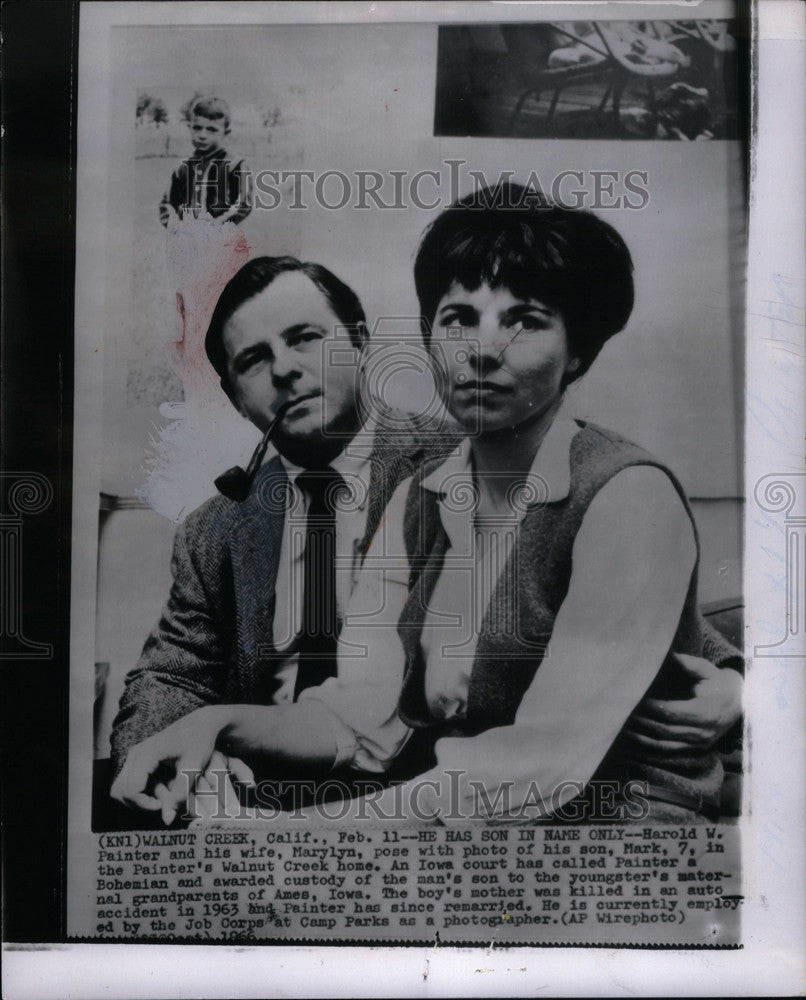 1966 Press Photo Harold Painter Marylyn Mark Custody - Historic Images