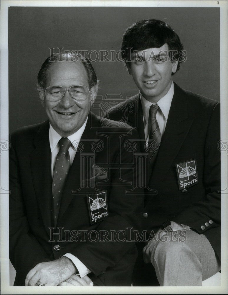 1982 Press Photo Ferdie Pacheco Marv Albert NBC Sports - Historic Images