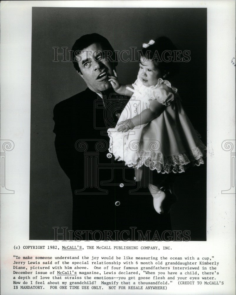 1982 Press Photo Jerry Lewis comedian - Historic Images