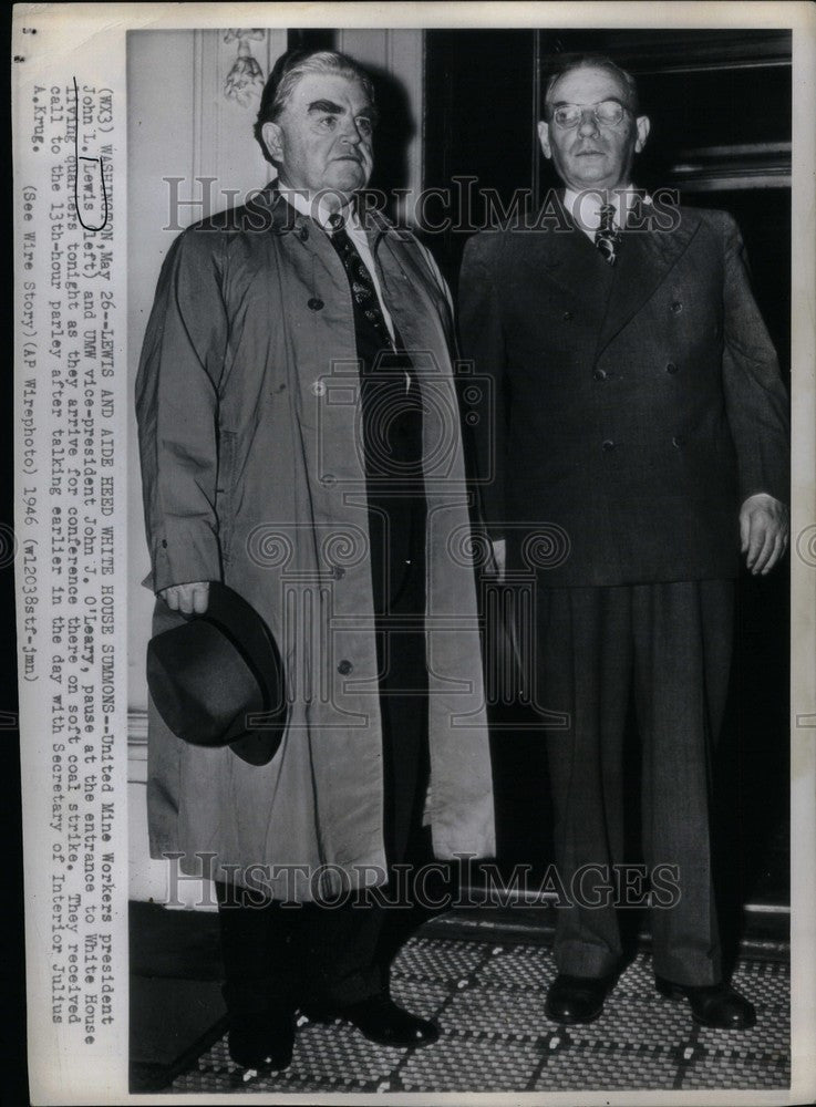 1946 Press Photo john lewis john j o&#39;leary julius coal - Historic Images