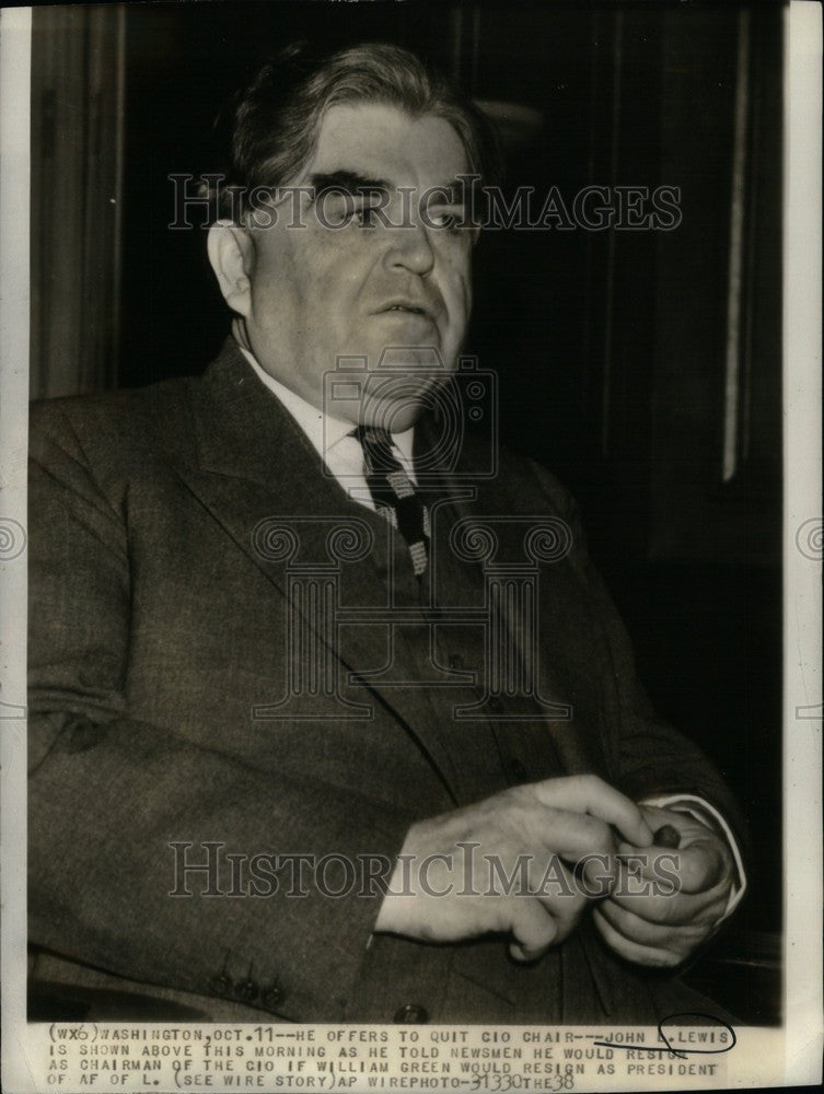 1938 Press Photo John L.Lewis - Historic Images