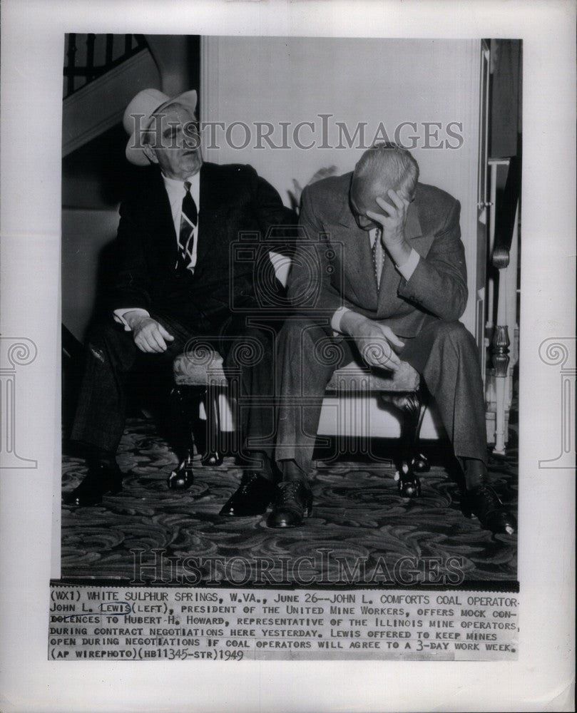 1949 Press Photo John L. Lewis President UMW - Historic Images