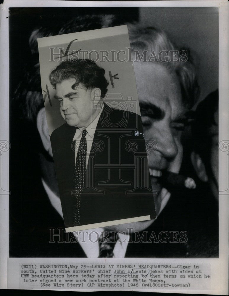 1946 Press Photo John L. Lewis labor leader - Historic Images