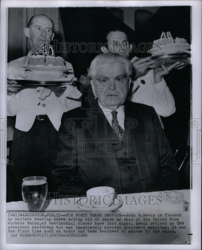 1960 Press Photo John Lewis United Mine Workers Union - Historic Images