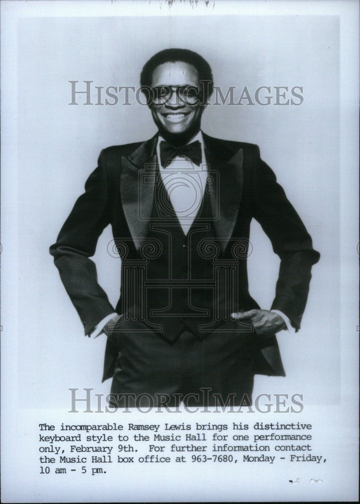 1985 Press Photo Ramsey Lewis keyboard Music Hall - Historic Images