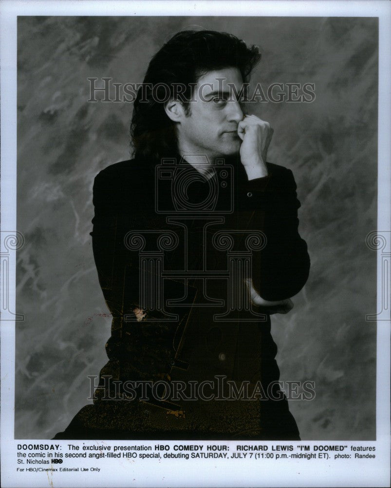 1990 Press Photo Richard Lewis Comedian - Historic Images