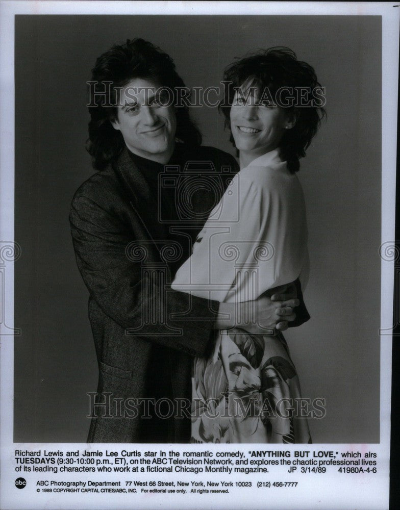 1989 Press Photo Richard Lewis American comedian actor - Historic Images